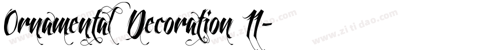 Ornamental Decoration II字体转换